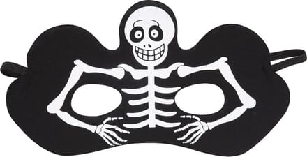 WIDMANN - Halfmasker Skelet zwart voor volwassenen Halloween masker