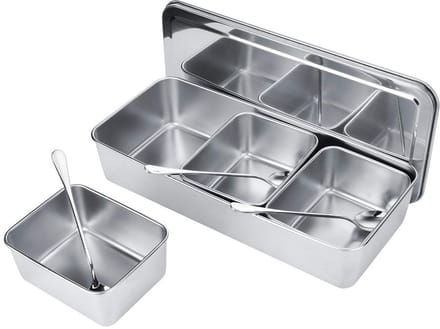 Specerijendoos - 8 Vakken - Grote Capaciteit - Multifunctioneel - Keukenaccessoire - Organiseren - Koken - RVS