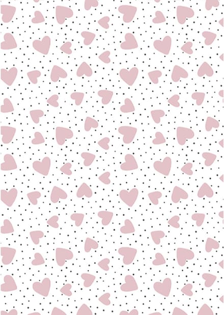 Kassaplan - 2 Kleine rollen - Cadeaupapier 30 cm - Hearts Pink - 2 meter per rol - Verjaardag inpakpapier - Valentijn - Liefde - Huwelijk - Geschenkverpakking - Cadeaupapier - Geschenkenlaantje