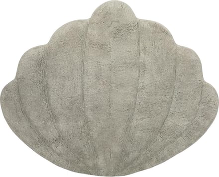 Thats mine vloerkleed schelp licht grijs - Large - 96 x 110 cm - 100% Bio katoen