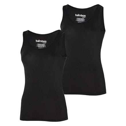 Bamboe hemd dames - Zwart - 2-Pak - L