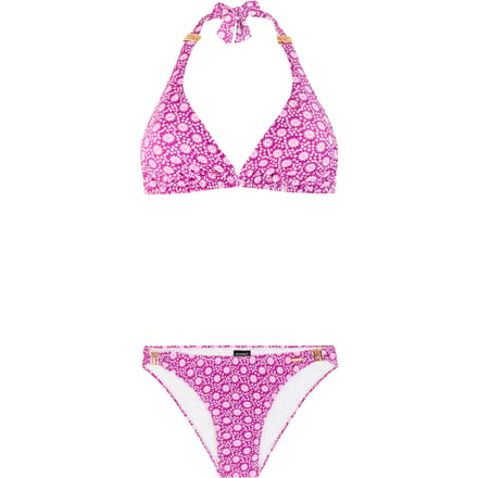 Protest PRTLina - Halter bikini set Dames - Koordsluiting - Uitneembare vulling - Medium dekking - Roze