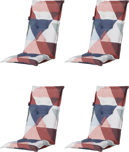 Madison - Tuinkussen - Universeel - Triangle Blue - 4 stuks - 123x50cm