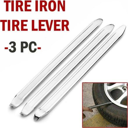 3 STKS 11.81In Gegalvaniseerde Type Auto Motorband Lepel 3pcs zilver