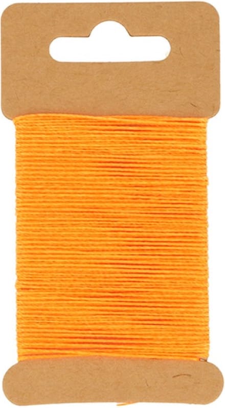 Fluorescerend oranje gewaxt draad 10 m - Artemio