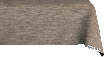 Protecttable - Tafelzeil Linnenlook Caramel Brown 140x250cm - Tafelkleed Afwasbaar - Kunststof