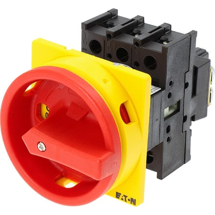 Eaton P1-25/EA/SVB Nokkenschakelaar Uitschakelbaar 25 A 690 V 1 x 90 ° Geel, Rood 1 stuk(s) Piece