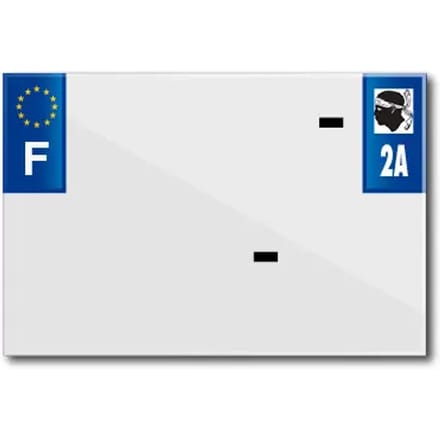 PVC nummerplaatstrip met bedrijfsnaam Top Plaq 2A