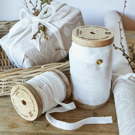 LOBERON Fluwelen lint set van 2 Liandis crème