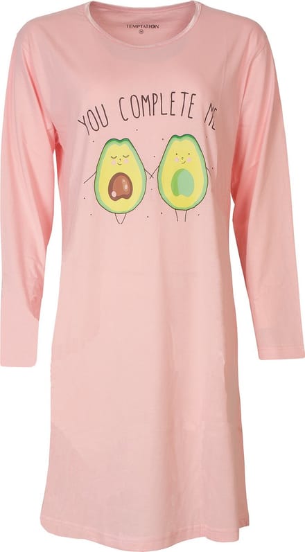 Temptation Dames Nachthemd - Slaapkleed - Roze - Maat M