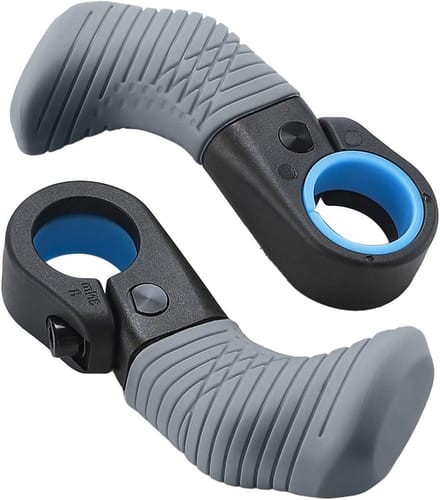 Fiets Handvatten - Stuur Grepen - Comfortabel Fietsen - Meerhoeks Instelbaar - 22mm Stuur - Grijs