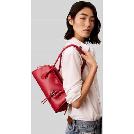 Handtas met label in reliëf model 'EMBLEM TRIO SHOULDER BAG'