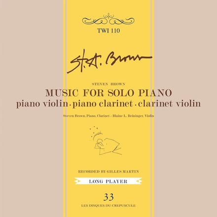 Steven Brown - Music For Solo Piano (CD) (Remastered)