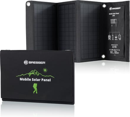 Bresser Mobiel Zonnepaneel – 21W – Voor o.a. Smartphone & Tablets – 3x USB