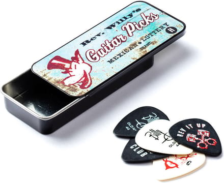 Jim Dunlop Reverend Willy - Plectrums - Heavy - Pick Tin 6 Stuks