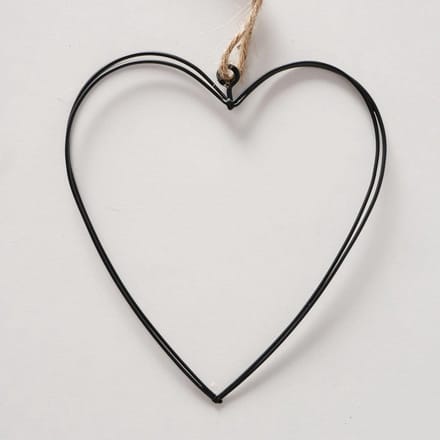 Deco hanger hart set a 6 11x10x2,5cm