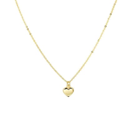 YO&NO - Ketting Hart - Sieraden - Dames - goud 14k - 45cm