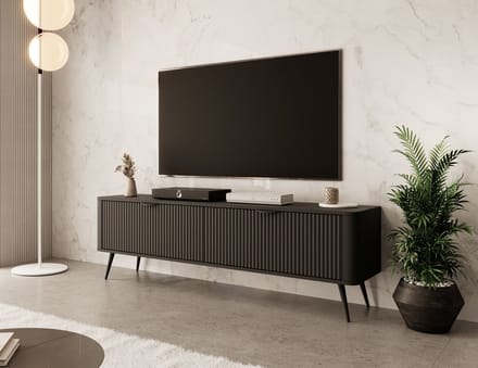 Meubella - TV-Meubel Lima - Zwart - 163 cm