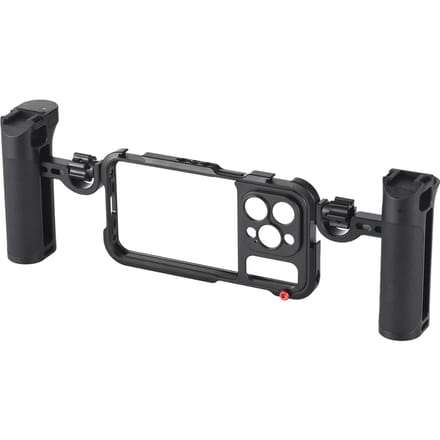 Cage de téléphone portable avec double poignée Rig vidéo pour téléphone portable Stabilisateur de smartphone portable Plusieurs For iPhone 15 Pro gray
