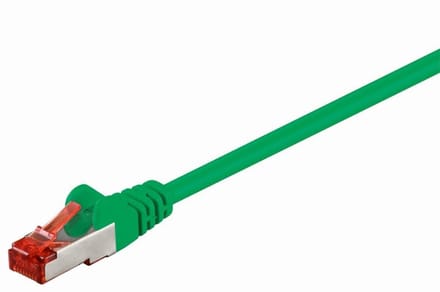 Goobay CAT 6 netwerkkabel, S/FTP (PiMF), Groen, 1 m, kopergeleider (CU), halogeenvrije kabelmantel (LSZH)