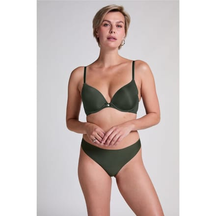 Hunkemöller Dames Lingerie Invisible string Lace Back - Groen - maat M