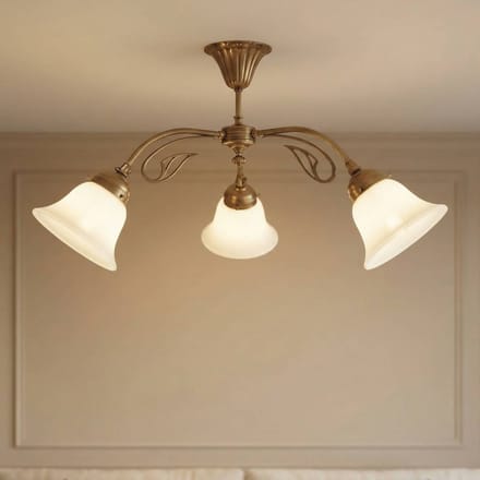 Berliner Messinglampen Plafondlamp HERTHA van messing