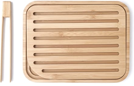 Broodplank 26x20 cm met Broodtang