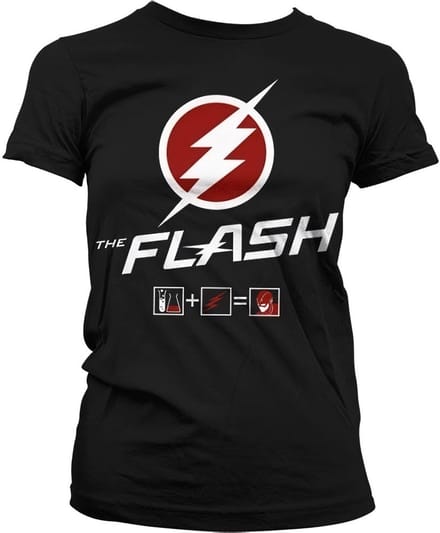 The Flash Riddle Girly T-shirt voor dames, zwart