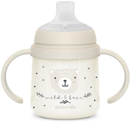 Suavinex Wild & Free Beker Met Handvaten - 150ml - 6Mnd+ - Grijs