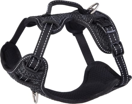 Rogz Explore Tuig Gevoerd Zwart - Hondenharnas - S 36-57 Cm