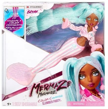 Mermaze Mermaidz Slumber Party Colour Change Brynn pop - 30 cm groot