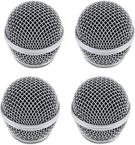 Set van 4 Microfoon Netkoppen voor Vocalen, Windscreen met Metaal en Spons, Geschikt voor SM58