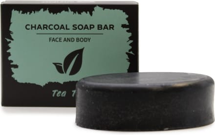 Houtskool Zeep Bar - Tea Tree - 85 gram - Vegan Hand & Body Zeep