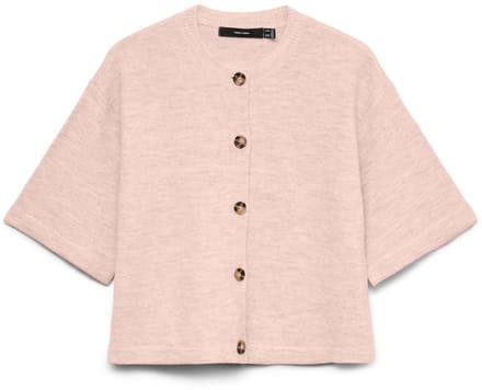 VERO MODA - VMLEFILE 2/4 O-NECK BUTTON CARDIGAN - Dames - Cardigans