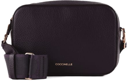 COCCINELLE Leren schoudertas Tebe Crossover Bag Prune donkerpaars