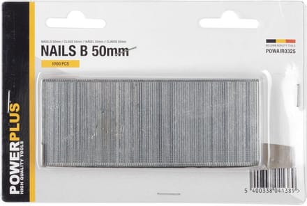 Powerplus POWAIR0325 Nieten - Voor nietmachine tacker - Type B - 50mm - 1000stuks
