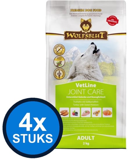 4x Wolfsblut - VetLine Joint Care - Hondenvoer Droogvoer - 2 kg