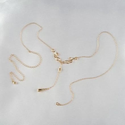 Sylvie Monthulé | Gouden Bodychain Sieraad | Emotion Drop Maat S