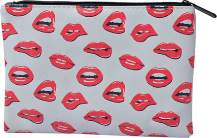 Juleeze Portemonnee 21x16 cm Wit Rood Kunststof Rode lippen