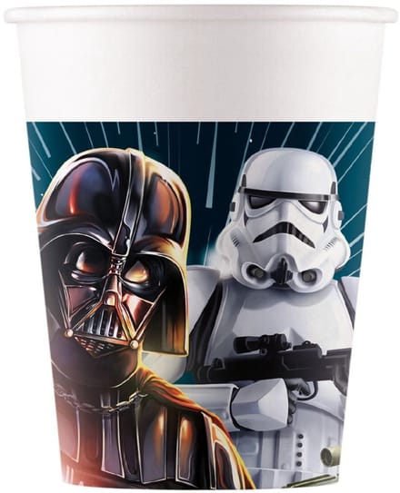 Vegaoo - 8 Star Wars Galaxy kartonnen bekers 200 ml