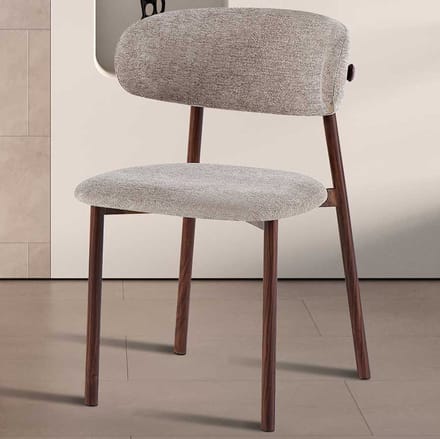 Eetkamerstoel Coco - 53x52x78cm - Metaal/zandkleurige Stof