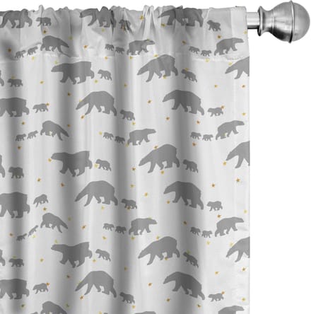 ABAKUHAUS Eisbär Gordijnen – 2x75x175 cm – microvezel – Licht tot donker