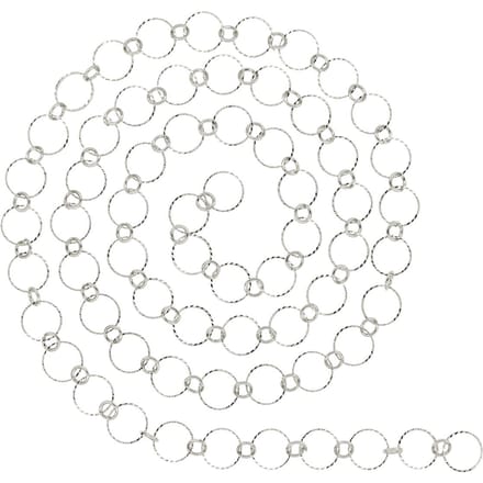 Schakelketting ringen in reliëf - Zilver