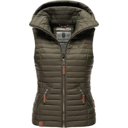 Navahoo Dames Gewatteerde Bodywarmer Shadaa – Lichte Weste met Afneembare Capuchon