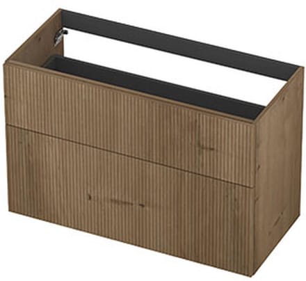 INK - Onderkast 2L A-sym Fin. Gefr. Tbv Greep - 1000x450x650 Mm - Ash Grey