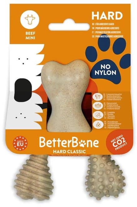 BetterBone - Hondenspeelgoed - Kauwbot - Mini Hard Rundvlees: Rundvlees / Mini