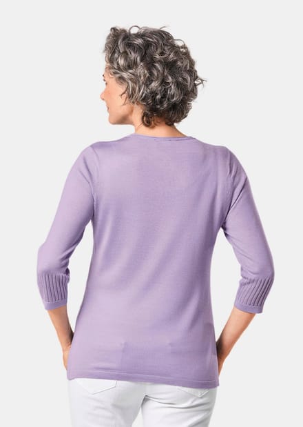 Verzorgde ajour pullover met vrouwelijke accenten - sering - Gr. 24 van Goldner Fashion