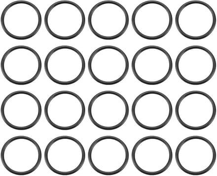 Dailygoods- O-ring 20 Stuks - Nitrilrubber - 17 mm Buitendiameter - 15 mm Binnendiameter - Afdichtingsset - Flexibel en Duurzaam - Afdichtring