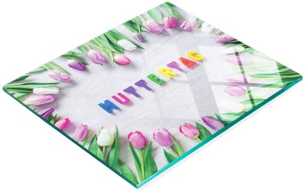 Gehard multifunctioneel decoratief bord van glas voor Moederdag, 60x52 cm