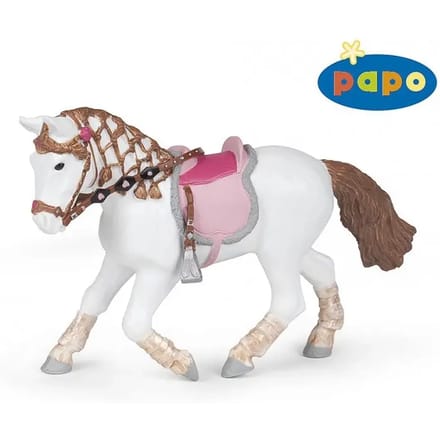 Speelfiguur - Pony - Dravend - Met zadel & tuig